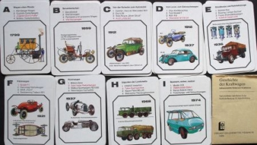 Altenburg Spielkarten "Geschichte der Kraftwagen" 1988 Cardgame (0813)